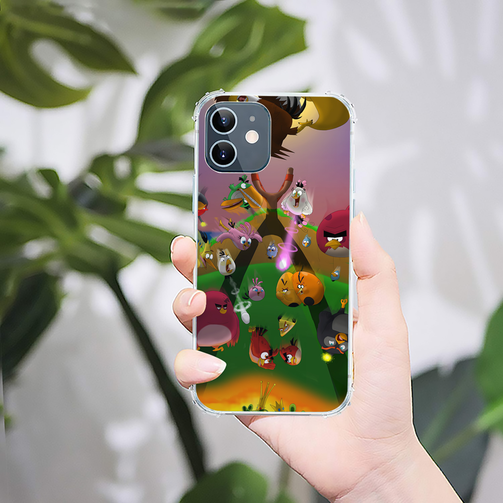 （画像用） Angry Birds アングリーバード 【iPhone 12シリーズ対応】透明スマホケース（クリアソフトケース）